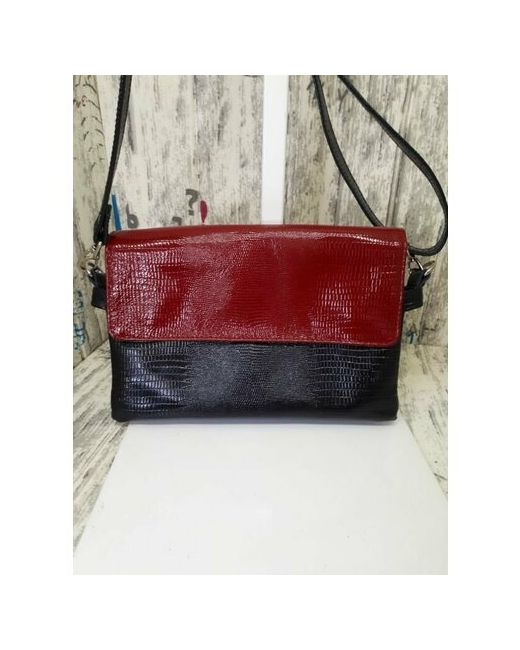 Elena leather bag Сумка кросс-боди внутренний карман черный красный