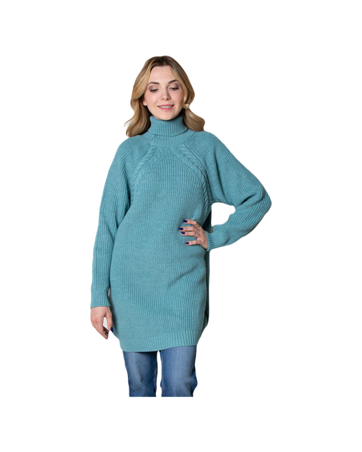 Мамуля Красотуля Платье свитер повседневный стиль оверсайз силуэт длинный рукав мини манжеты размер 44-48