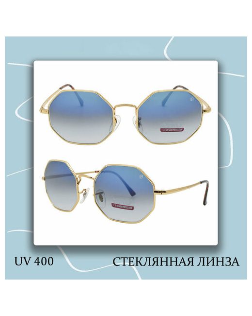 Lero Солнцезащитные очки оправа градиентные с защитой от УФ золотой/золотой