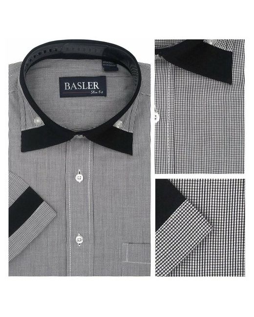 Basler Рубашка нарядный стиль прилегающий силуэт короткий рукав размер 38
