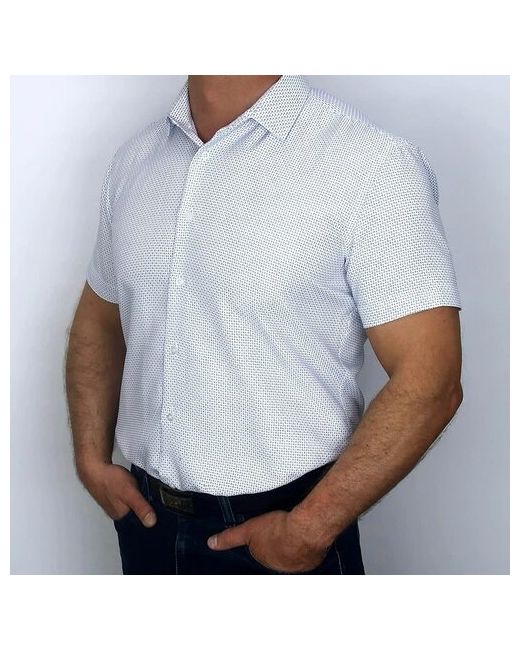 Dino Sessun Рубашка нарядный стиль прилегающий силуэт короткий рукав размер S