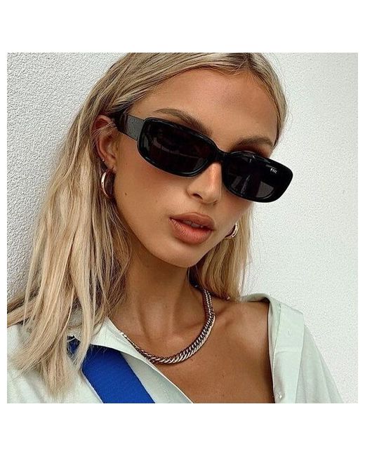 BlueCherry Солнцезащитные очки прямоугольные спортивные ударопрочные устойчивые к появлению царапин