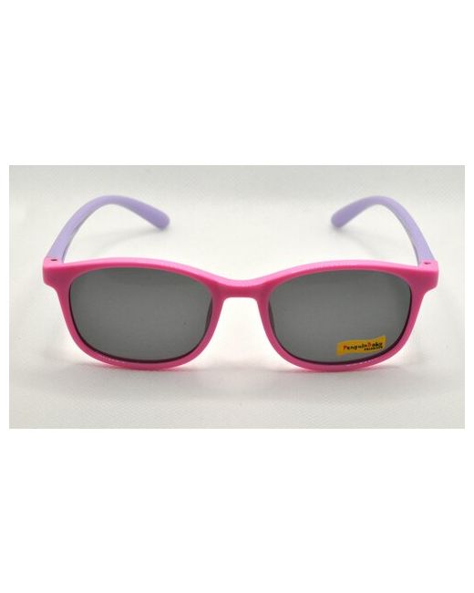 Penguinbaby Солнцезащитные очки прямоугольные оправа с защитой от УФ поляризационные для фиолетовый/фиолетовый