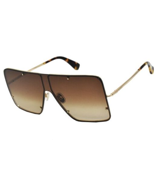 Max Mara Солнцезащитные очки монолинза градиентные с защитой от УФ для золотой