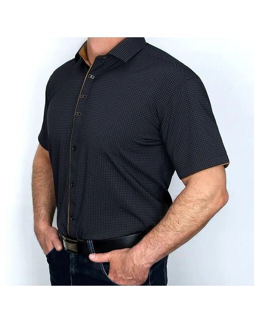Hugo Bitti Рубашка нарядный стиль прилегающий силуэт короткий рукав размер M