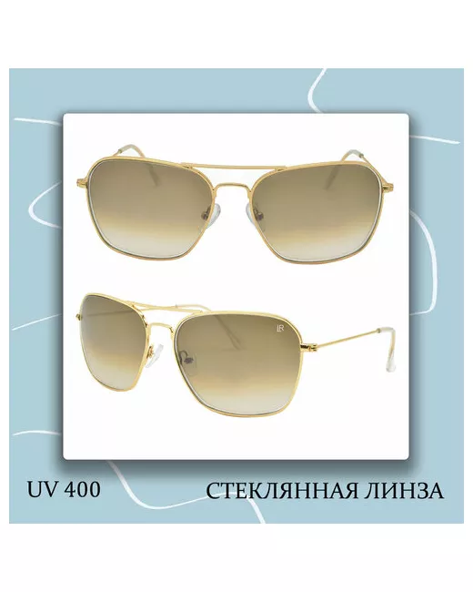 Lero Солнцезащитные очки квадратные оправа градиентные с защитой от УФ золотой