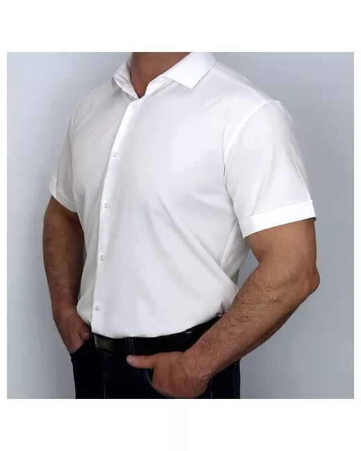 Hugo Bitti Рубашка нарядный стиль прилегающий силуэт короткий рукав размер 2XL