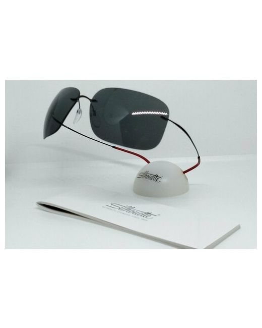 Silhouette Солнцезащитные очки прямоугольные ударопрочные с защитой от УФ для серый