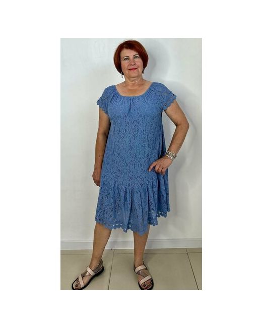 Made in Ital Платье-майка хлопок прямой силуэт миди размер 48-50