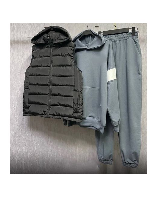 JOOLs Fashion Комбинезон силуэт свободный капюшон карманы размер L бежевый черный