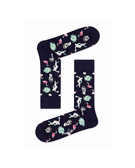 Happy Socks Носки унисекс размер 41-46 мультиколор черный