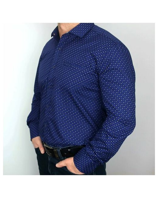 Bendu Рубашка нарядный стиль прилегающий силуэт длинный рукав размер 3XL синий