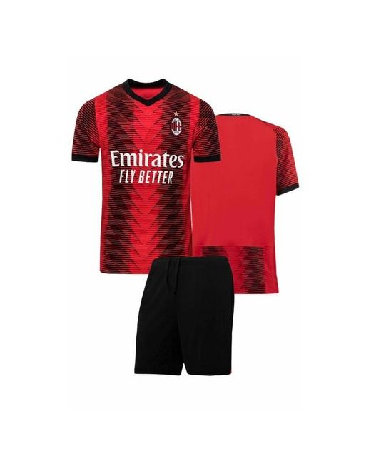 Sports Форма футбольная футболка и шорты размер 52 черный красный