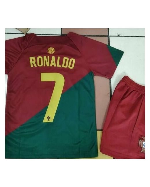 Спорт Стиль Форма футбольная футболка и шорты размер 28 бордовый зеленый