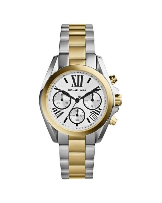 Michael Kors Наручные часы Bradshaw наручные золотые оригинал кварцевые хронограф водонепроницаемые серебряный золотой