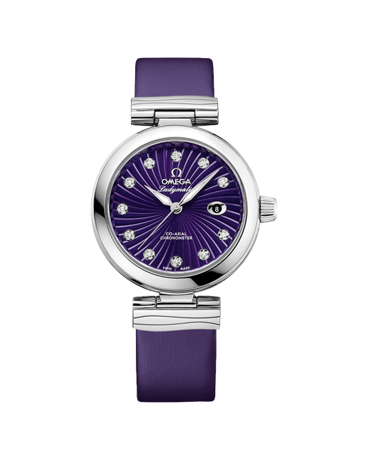 Omega Наручные часы De Ville LadyMatic 42532342060001 механические автоподзавод фиолетовый серебряный
