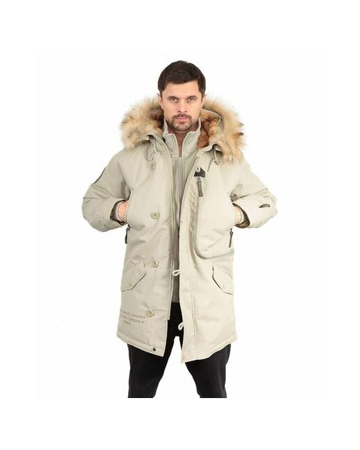 Apolloget Куртка зимняя силуэт прямой утепленная ветрозащитная съемный мех отделка мехом размер 5XL