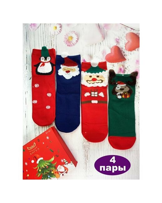 Товары Востока носки подарочная упаковка на Новый год размер 36-40 мультиколор