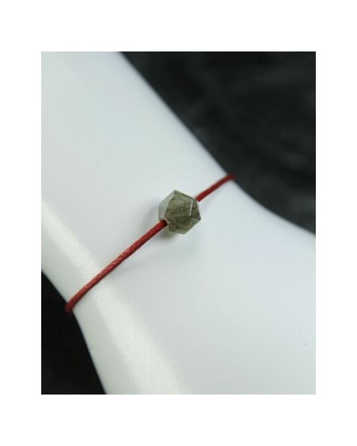 GrowUp Браслет талисман на красном шнурке с натуральным камнем Лабрадор граненый принесет удачу 8 мм