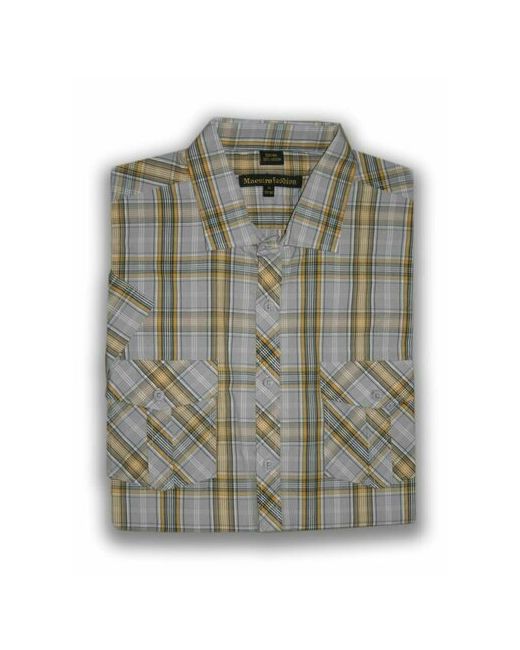 Maestro Рубашка повседневный стиль прилегающий силуэт классический воротник короткий рукав размер 44/S/170-176/39 ворот