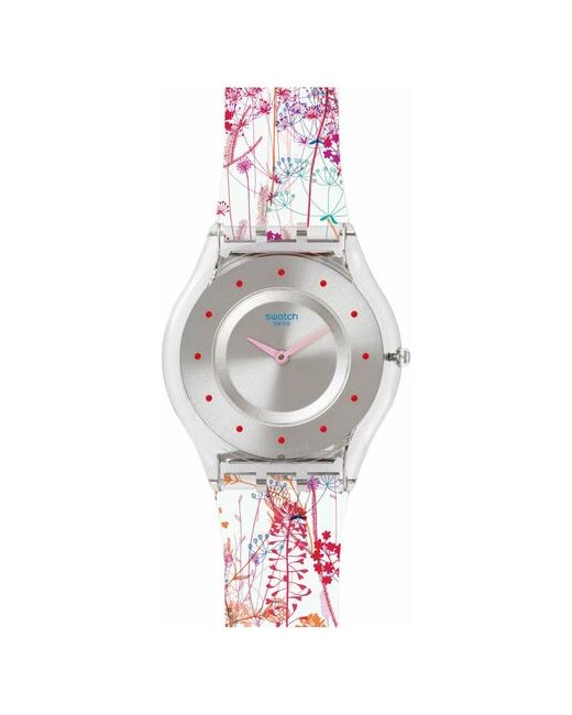 Swatch Наручные часы SFE102 кварцевые водонепроницаемые белый серебряный