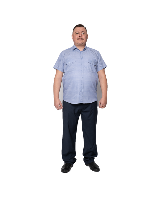 Turhan Рубашка деловой стиль прямой силуэт классический воротник короткий рукав карманы однотонная размер 5 XL