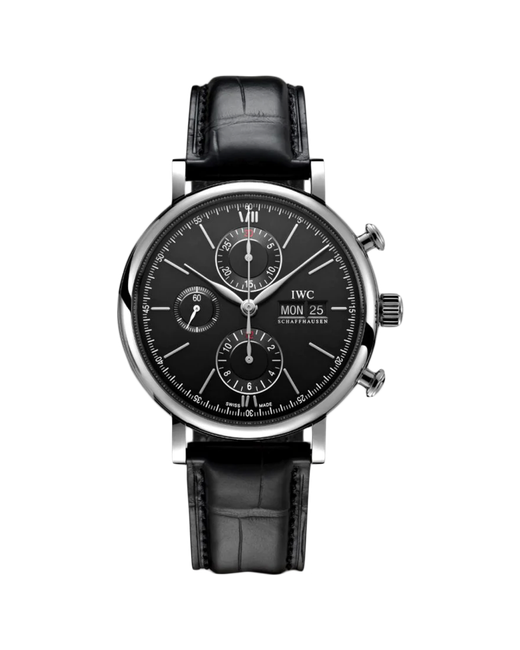 Iwc Наручные часы Portofino Chronograph IW391029 механические автоподзавод черный серебряный