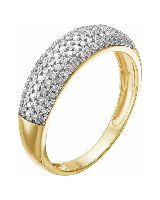 Vesna jewelry Кольцо желтое золото 585 проба бриллиант размер 17