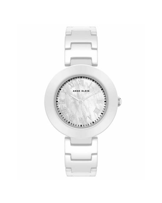 Anne Klein Наручные часы Часы 4037MPWT с гарантией кварцевые белый серебряный