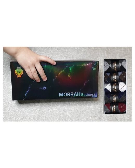 Morrah носки 5 пар подарочная упаковка антибактериальные свойства ароматизированные размер 41-47 мультиколор