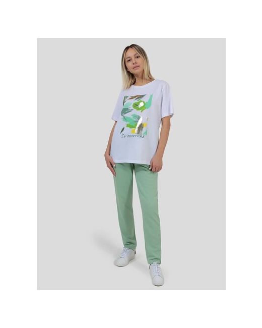 Vitacci Костюм футболка и брюки свободный силуэт размер 46/48 зеленый