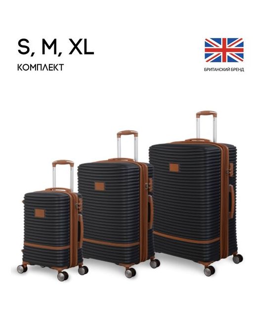 IT Luggage Комплект чемоданов опорные ножки на боковой стенке рифленая поверхность увеличение объема 159 л размер L