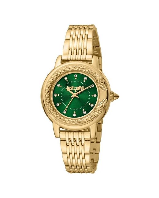 Just Cavalli Наручные часы Часы JC1L151M0675 кварцевые зеленый золотой