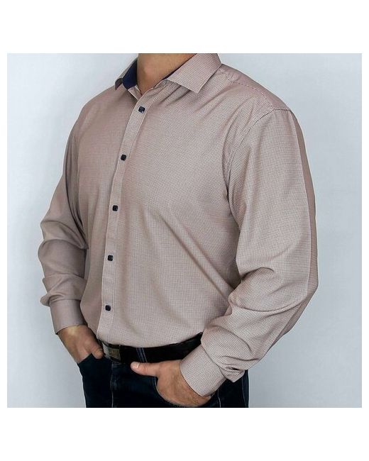 Westhero Рубашка нарядный стиль прилегающий силуэт классический воротник длинный рукав без карманов в клетку размер M