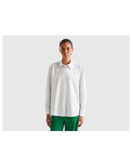 United Colors Of Benetton Рубашка повседневный стиль оверсайз длинный рукав в полоску размер XXS