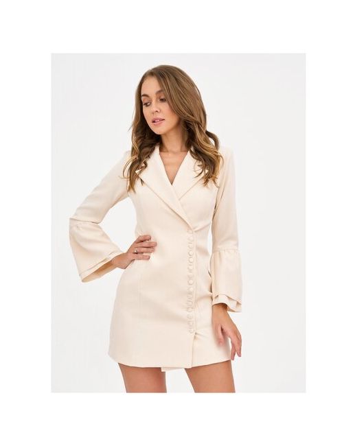 BrandStoff Платье-пиджак вечернее прилегающее мини размер 46