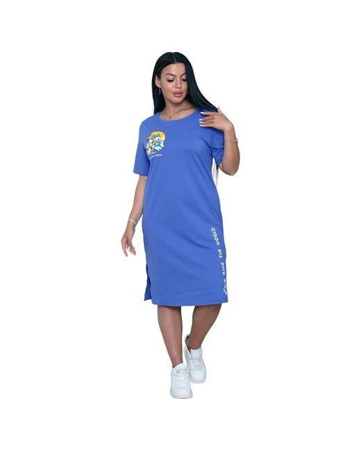 Sheveli Платье-футболка хлопок повседневное полуприлегающее миди размер 56