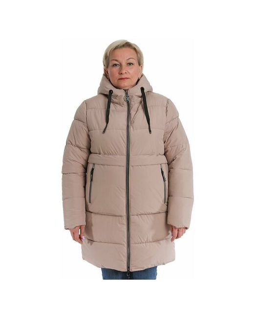 M&P Куртка зимняя средней длины силуэт свободный водонепроницаемая размер 56