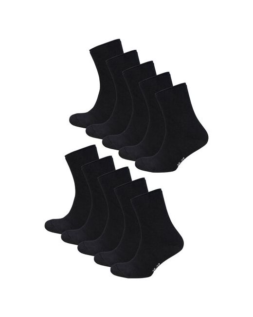 Status Носки махровые ПШ без резинки 10 пар черный размер 25-27