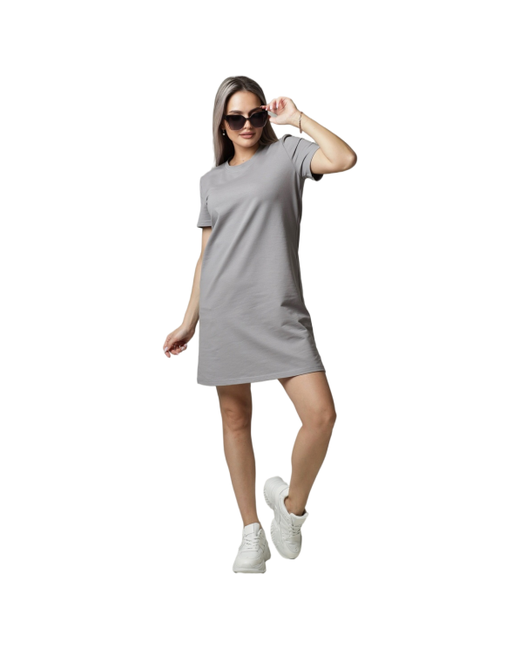 Elena Tex Платье-футболка повседневное прямой силуэт мини размер 60