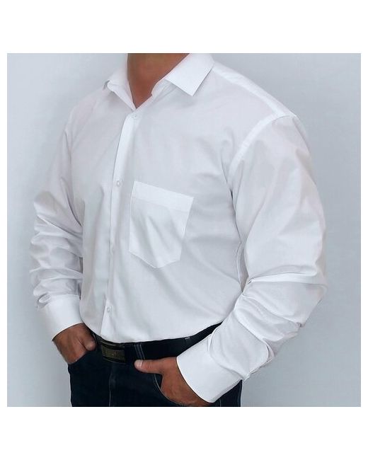 Palmary Leading Рубашка повседневный стиль прямой силуэт классический воротник длинный рукав карманы однотонная размер 2XL