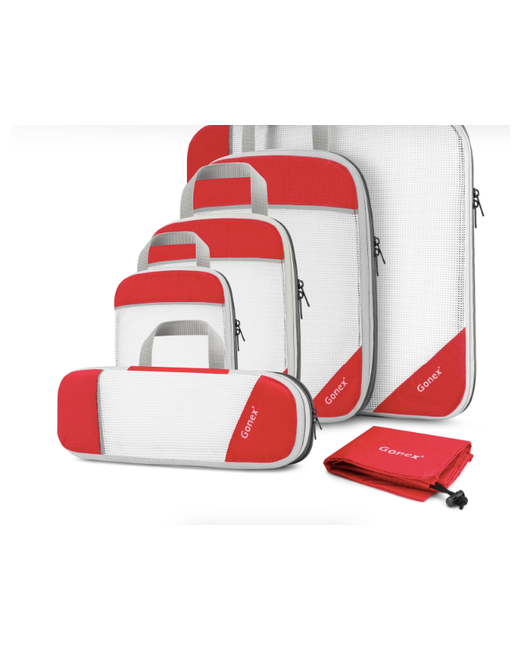 Gonex Комплект сумок 6 шт. 25х40 ручная кладь красный