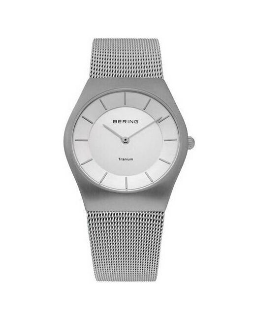 Bering Наручные часы Titanium 11935-000 серый серебряный