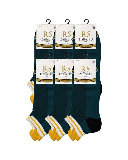 Raffaello Socks Носки Raffaello из хлопка короткие зеленые размер 41-44 комплект 6 пар