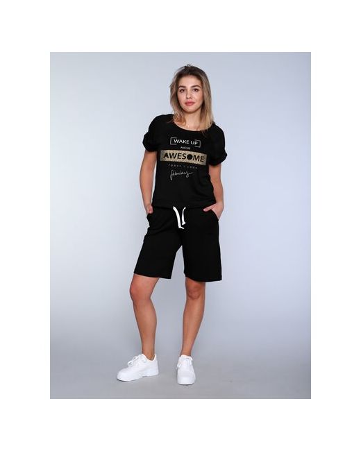 Ninel Костюм футболка и шорты спортивный стиль размер 46