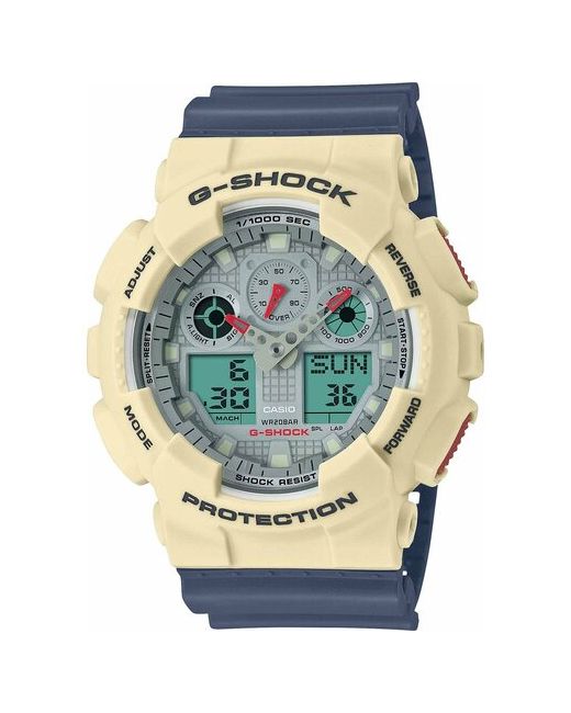 Casio Наручные часы Японские наручные G-SHOCK GA-100PC-7A2 с хронографом мультиколор