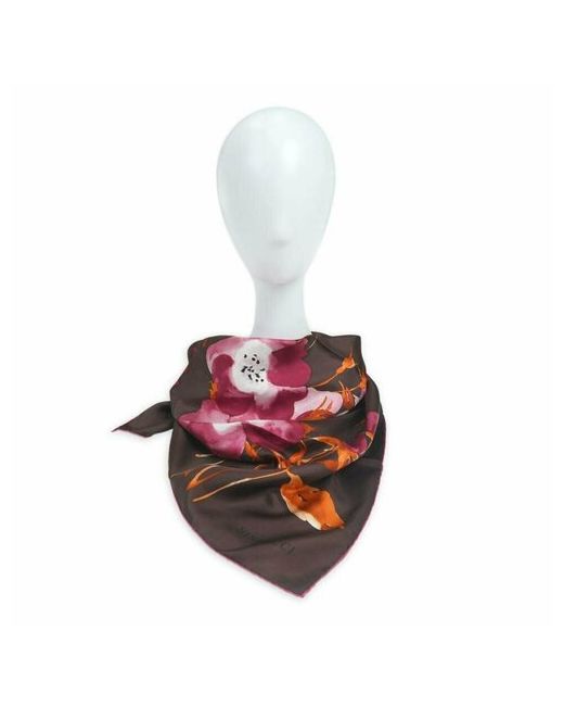 Nina Ricci Платок натуральный шелк 90х90 см бордовый