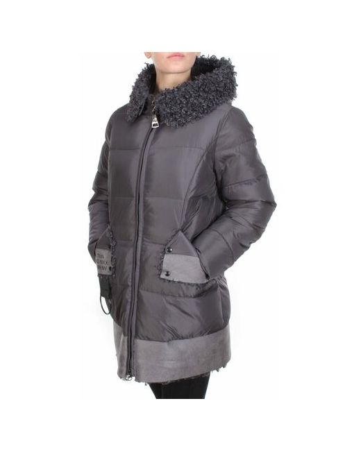 Не определен Куртка зимняя средней длины силуэт полуприлегающий влагоотводящая грязеотталкивающая ветрозащитная утепленная стеганая размер 48