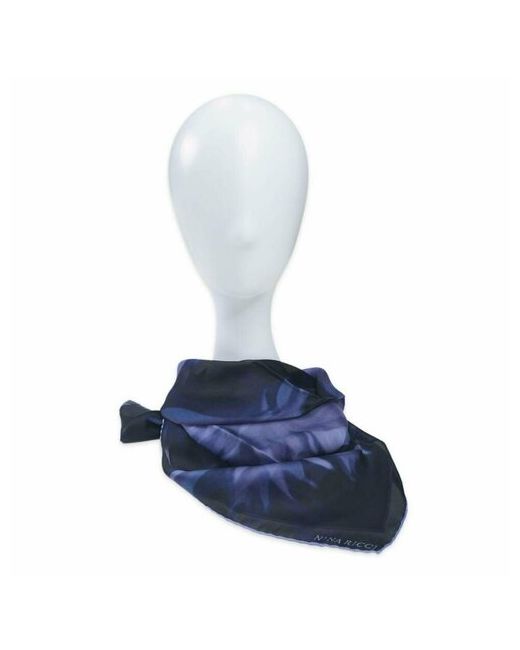 Nina Ricci Платок натуральный шелк 70х70 см черный фиолетовый