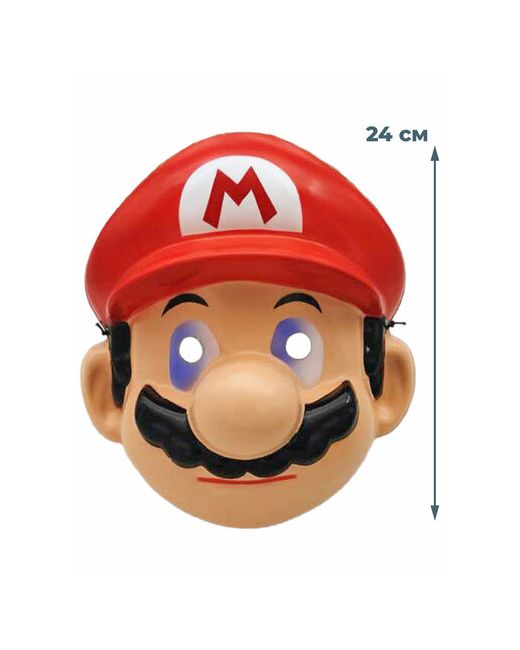 StarFriend Карнавальная маска Марио Mario пластик на резинке 24 см